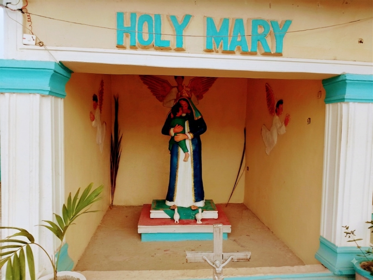 The Holy Mary shrine alcove at the church